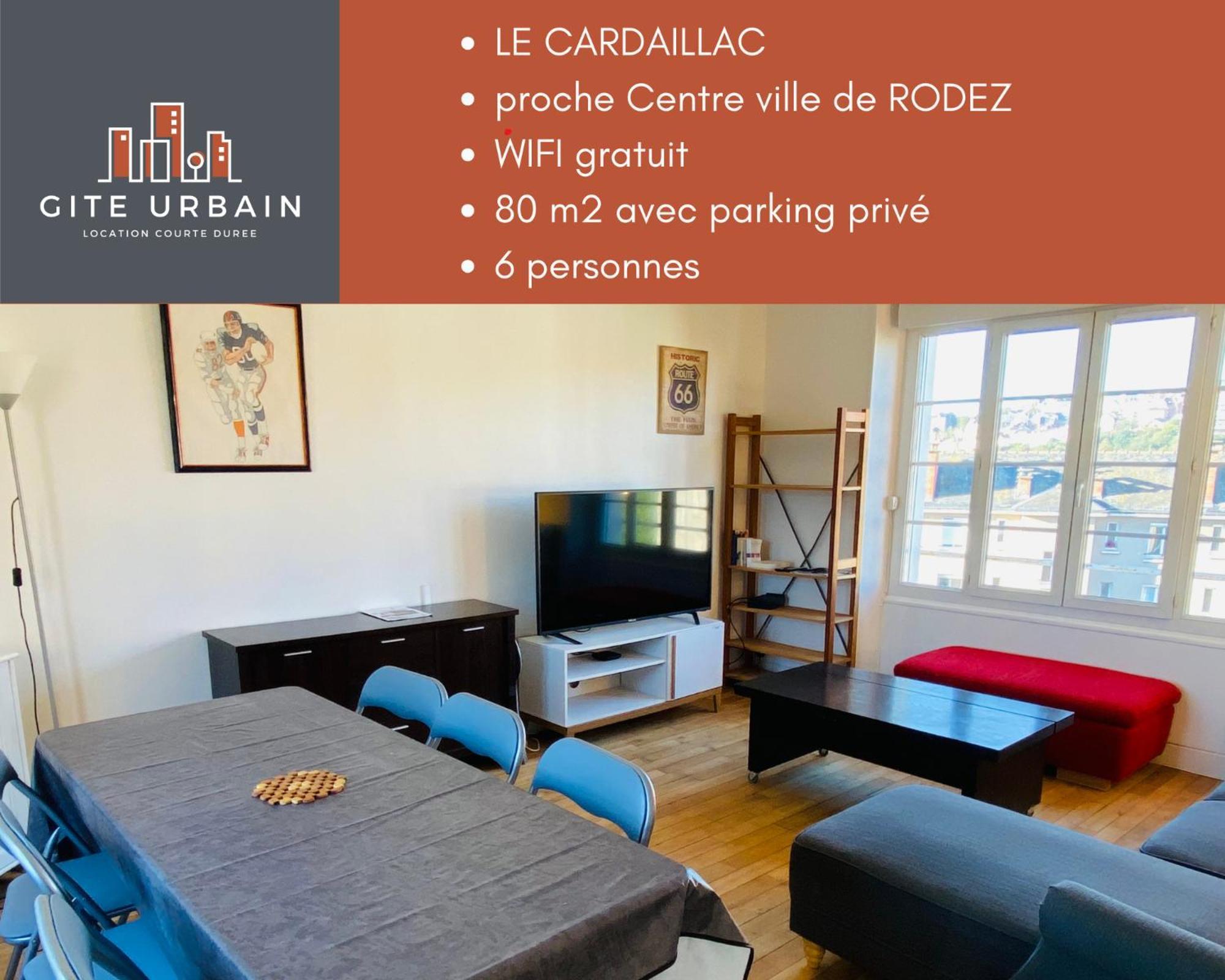 Appartement T4 Cite Cardaillac, Parking Prive, Wifi 罗德兹 外观 照片